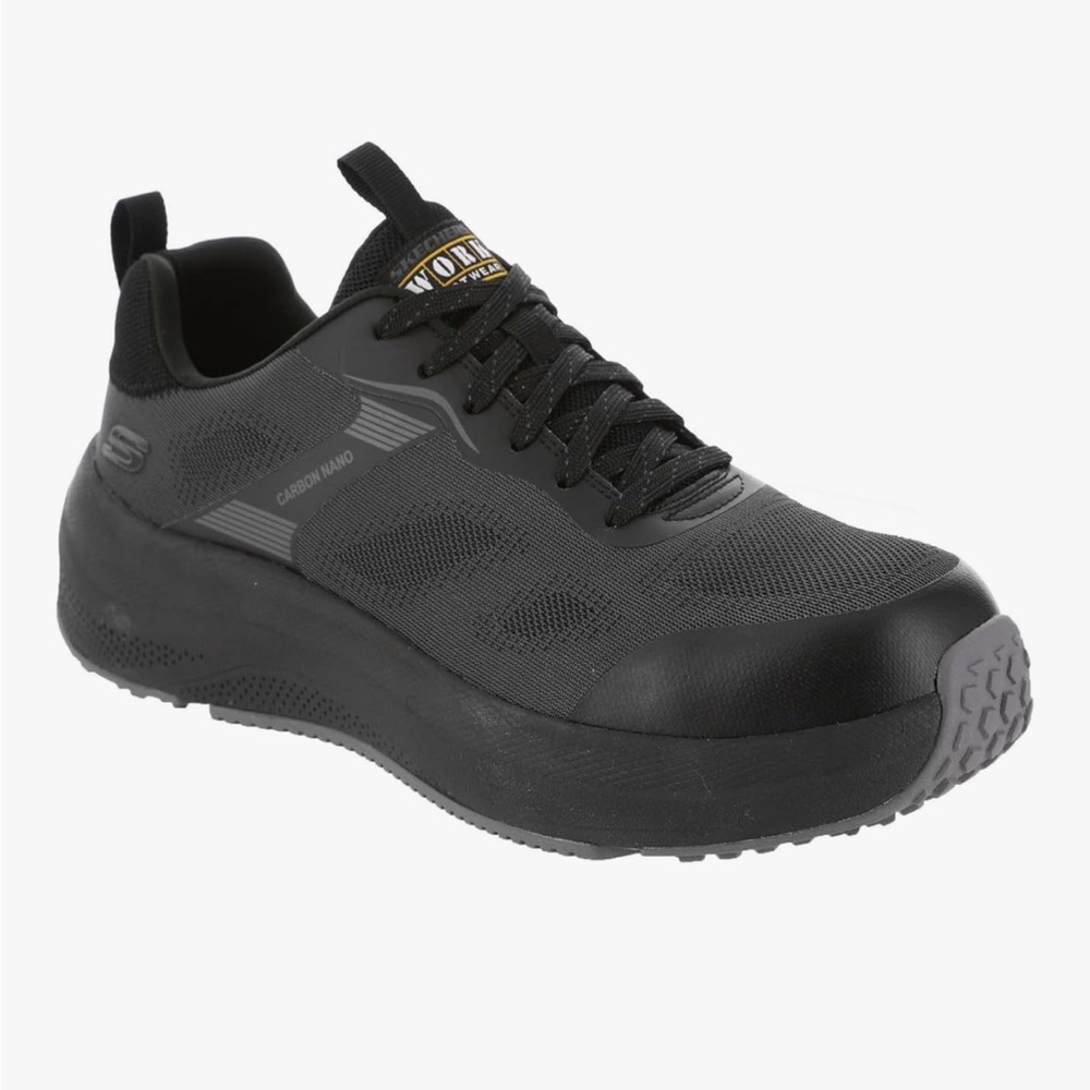 Skechers Black Transporter Lite Carbon Nano Safety Toe Work Shoes Men’s 8.5